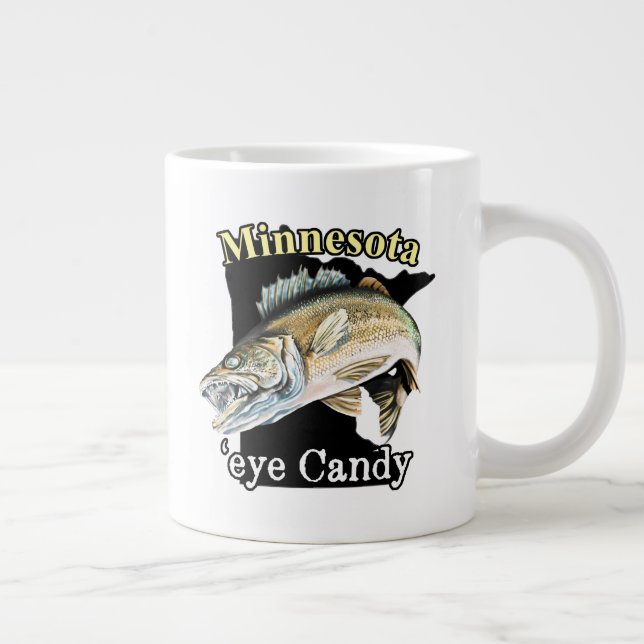 Minnesota 'Eye Candy Funny Walleye Fischen Jumbo-Tasse (Rechts)