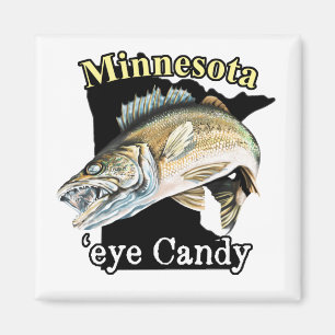 Minnesota 'Eye Candy Funny Walleye Fischen Magnet