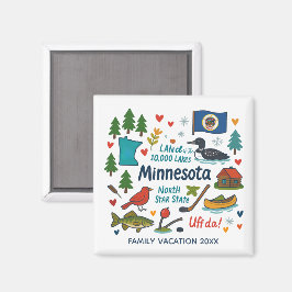 Minnesota Family Trip Keepsake Personalized Magnet