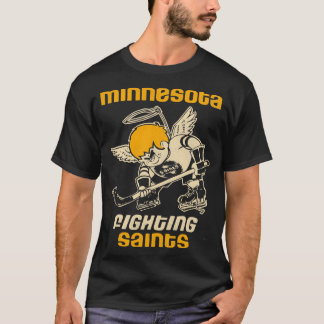 Minnesota Fighting Saints Retro Eishockeyteam aufg T-Shirt