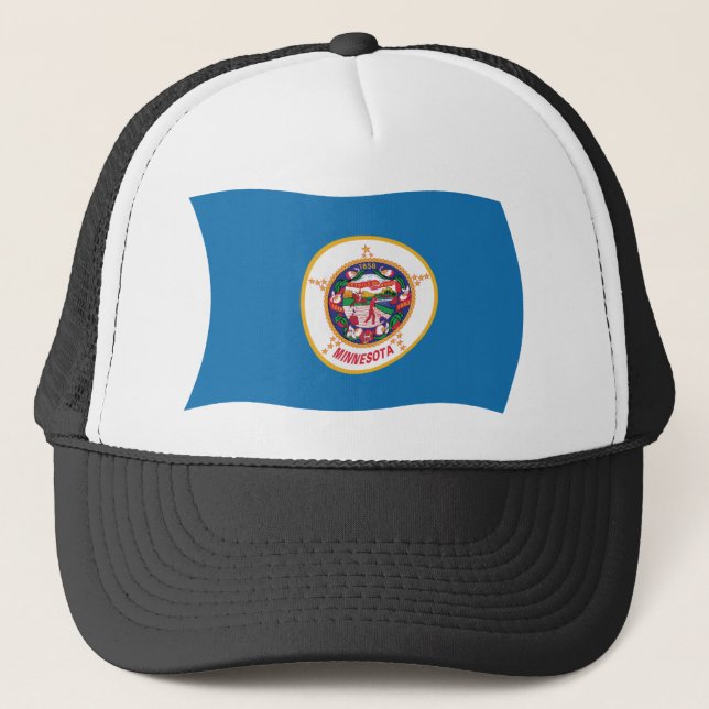 Minnesota Flag Hat Truckerkappe (Vorderseite)