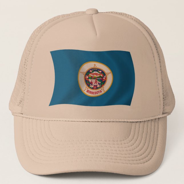 Minnesota Flag Hat Truckerkappe (Vorderseite)