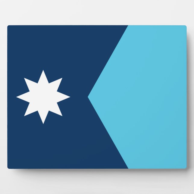 Minnesota Flag Plaque Fotoplatte (Vorderseite)