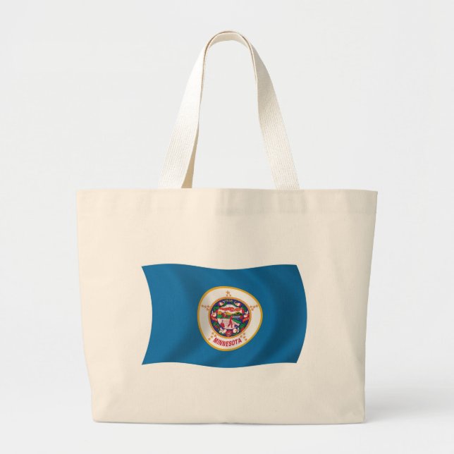 Minnesota Flag Tote Bag Jumbo Stoffbeutel (Vorne)