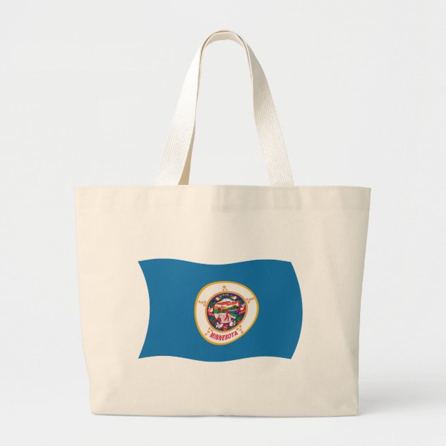 Minnesota Flag Tote Bag Jumbo Stoffbeutel (Vorne)