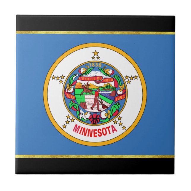 Minnesota-Flagge Fliese (Vorderseite)