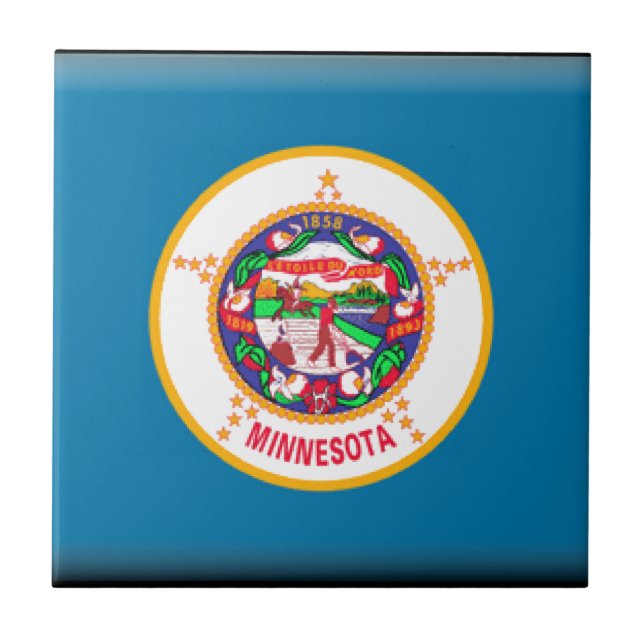 Minnesota-Flagge Fliese (Vorderseite)