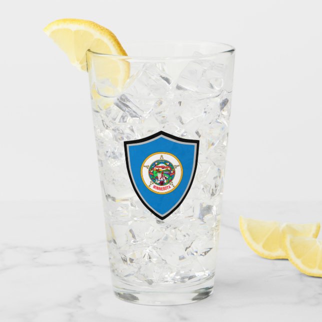 Minnesota-Flagge Glas (Vorderseite Ice)