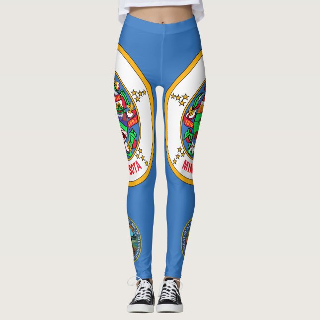 Minnesota-Flagge Leggings (Vorderseite)