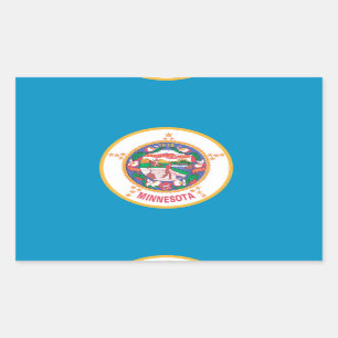 MINNESOTA-Flagge - Rechteckiger Aufkleber