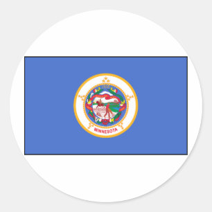 Minnesota-Flagge Runder Aufkleber