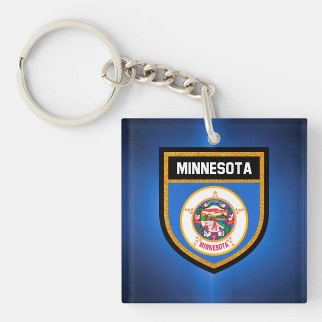 Minnesota-Flagge Schlüsselanhänger (Vorderseite)