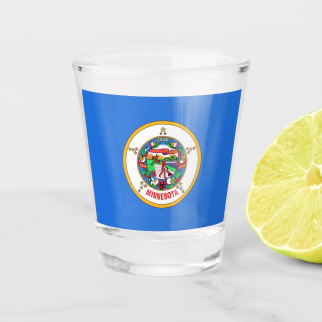Minnesota-Flagge Schnapsglas (Vorderseite)