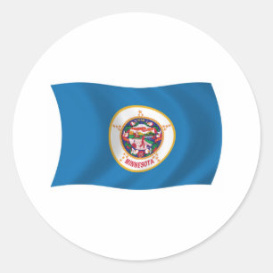 Minnesota-Flaggenaufkleber Runder Aufkleber