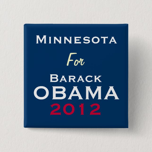 MINNESOTA für Kampagnen-Knopf OBAMA 2012 Button (Vorderseite)