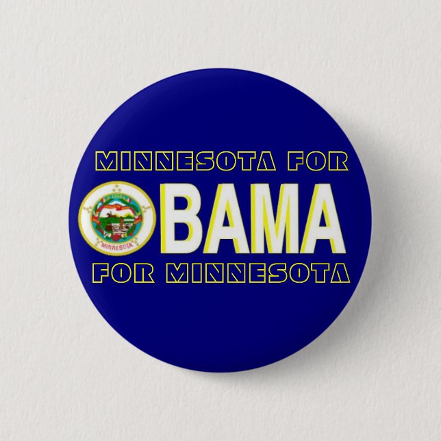 MINNESOTA FÜR OBAMA-Knopf Button (Vorderseite)