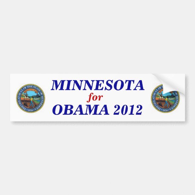 Minnesota für Obamaaufkleber 2012 Autoaufkleber (Vorne)