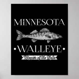 Minnesota Glasauge Midwest-Angeln Fischer Angler Poster