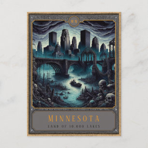 Minnesota Gothic-Art-Postkarte Postkarte