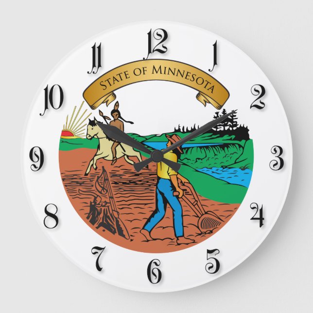 Minnesota Große Wanduhr (Vorderseite)