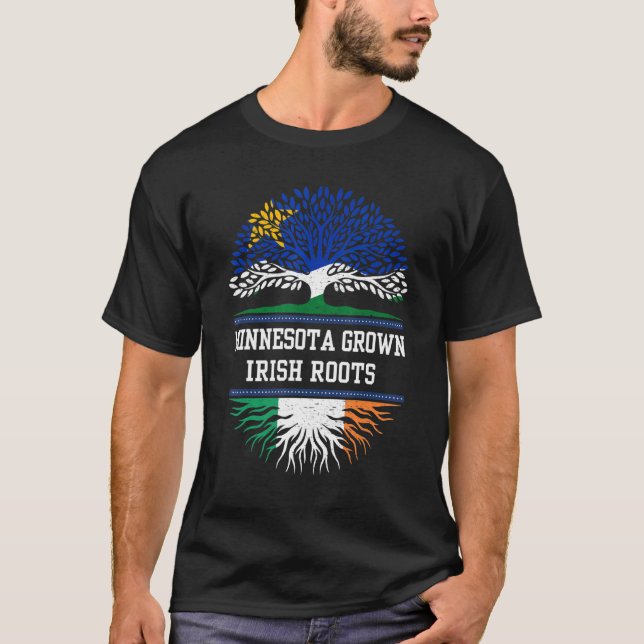 Minnesota Grown with Irish Roots Irland T-Shirt (Vorderseite)