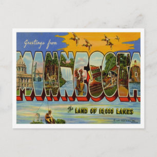 Minnesota Grüße aus den US-Bundesstaaten Postkarte