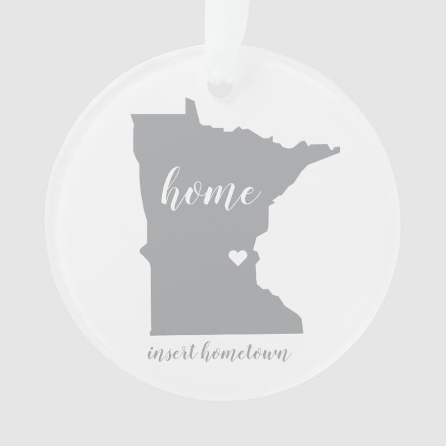 Minnesota Heimat Personalisiertes Ornament (Vorderseite)
