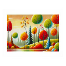 Minnesota Herbstwald und See