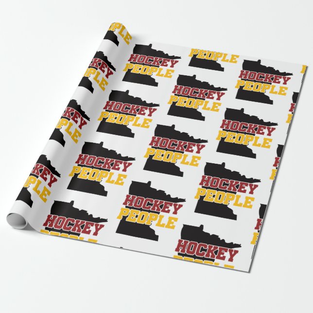 Minnesota Hockey People Wrapping Paper Geschenkpapier (Ungerollt)