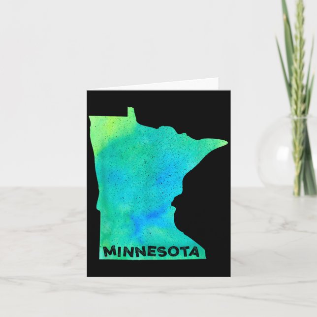 Minnesota Home State Women Men Kid Roots Map Love  Karte (Vorderseite)