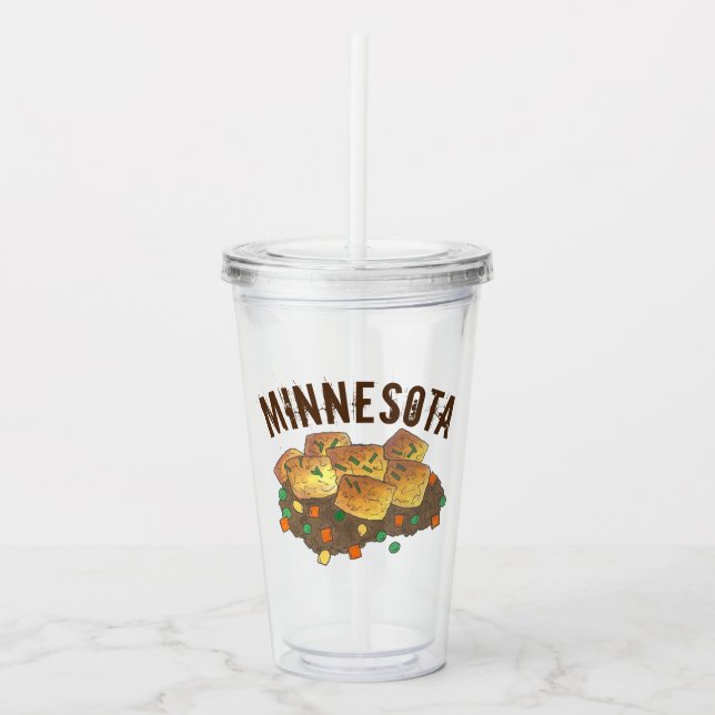 Minnesota Hot Disa Tater Tot Casserole Acryltrinkbecher (Vorderseite)