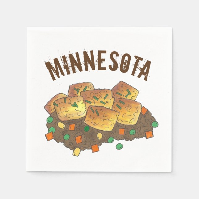Minnesota Hot Disa Tater Tot Casserole Serviette (Vorderseite)