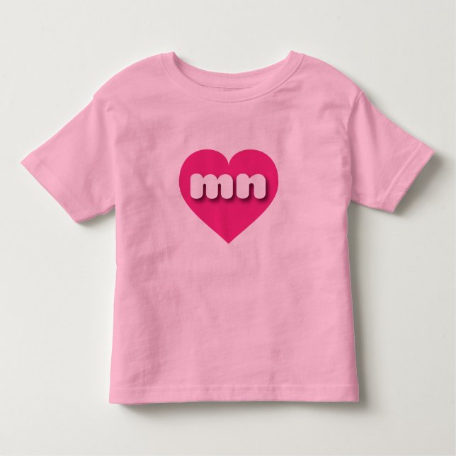 Minnesota Hot rosa heart - I Liebe mn Kleinkind T-shirt (Vorderseite)