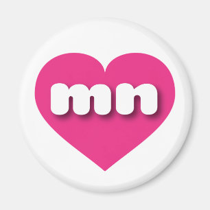 Minnesota Hot rosa heart - I Liebe mn Magnet