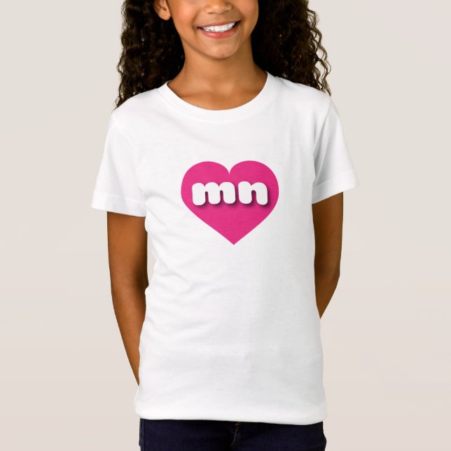 Minnesota Hot rosa heart - I Liebe mn T-Shirt (Vorderseite)