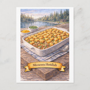 Minnesota Hotdish (Amerikanische Food-Serie) Postc Postkarte