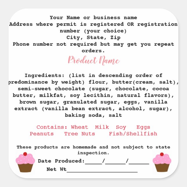 Minnesota Hütte Lebensmittelrecht Etikett Zuhause  Quadratischer Aufkleber (Vorderseite)