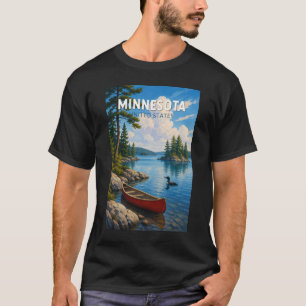 Minnesota Illustration Reise Kunst Vintage T-Shirt