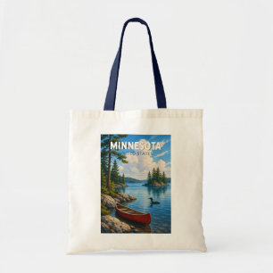 Minnesota Illustration Reise Kunst Vintage Tragetasche