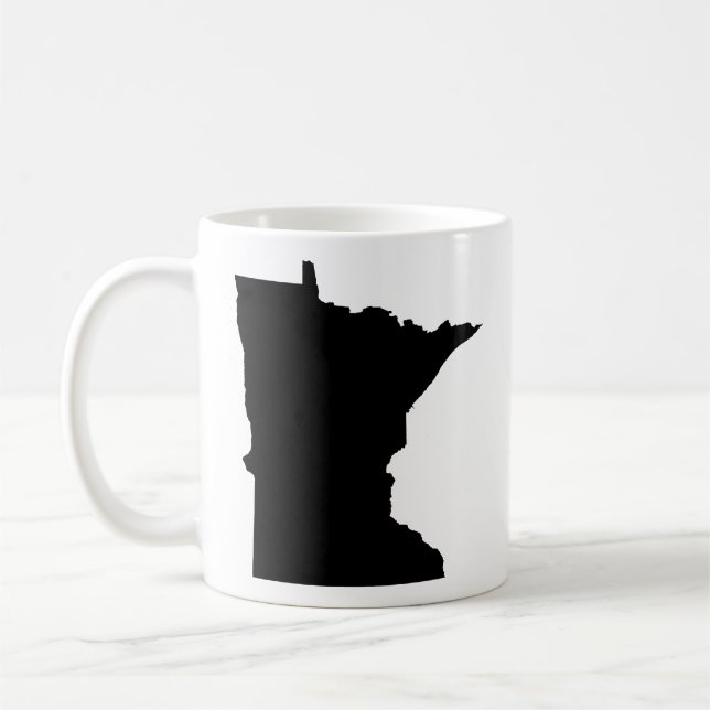 Minnesota in Schwarz und Weiß Kaffeetasse (Links)