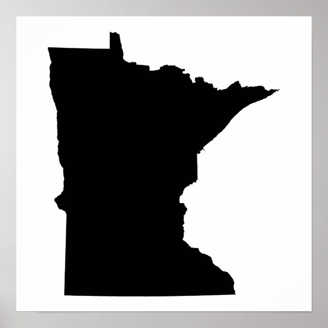 Minnesota in Schwarz und Weiß Poster (Vorne)