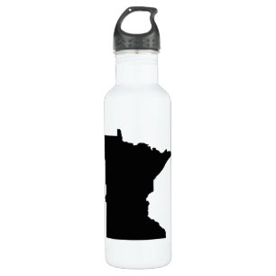 Minnesota in Schwarz und Weiß Trinkflasche