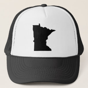 Minnesota in Schwarz und Weiß Truckerkappe
