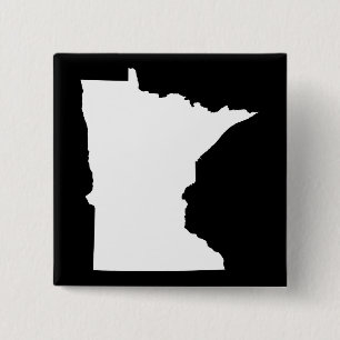 Minnesota in Weiß und Schwarz Button
