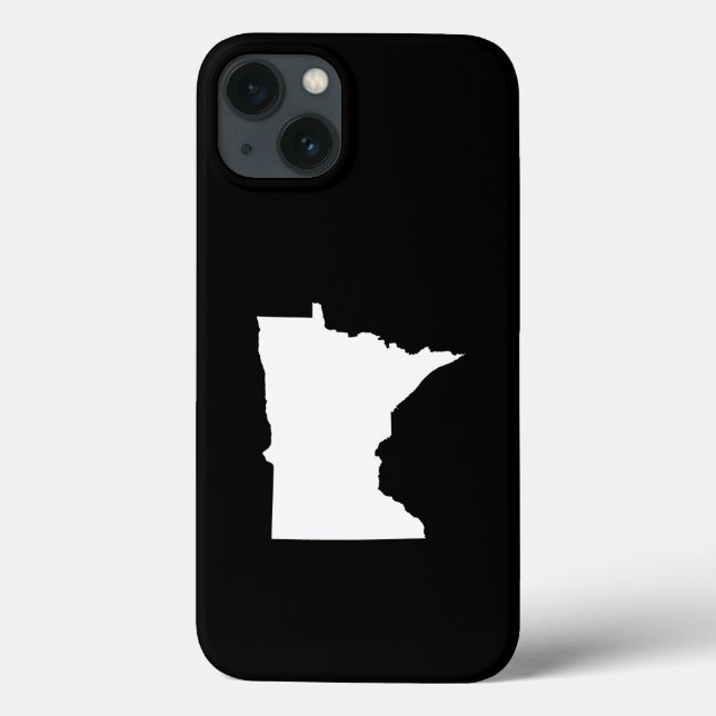Minnesota in Weiß und Schwarz Case-Mate iPhone Hülle (Rückseite)