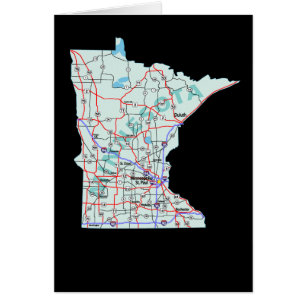 Minnesota Interstate Map Card
