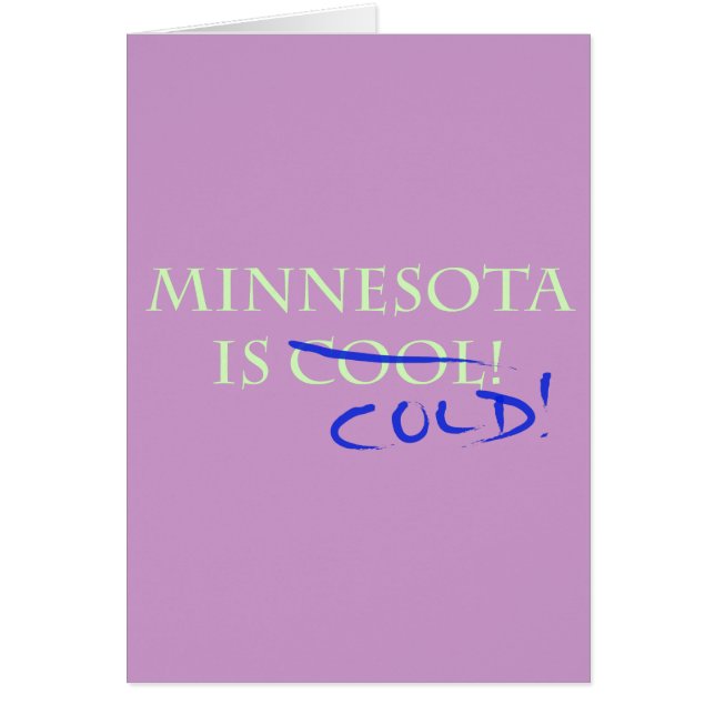 Minnesota ist Cool - und kalt! (Vorne)