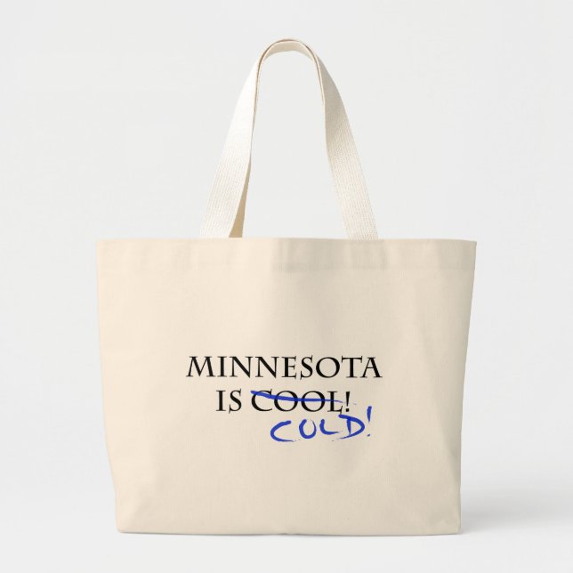 Minnesota ist Cool - und kalt! Jumbo Stoffbeutel (Vorne)