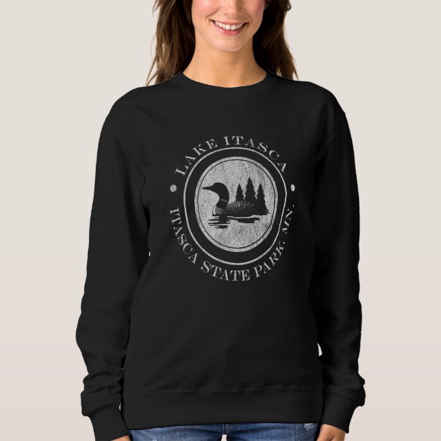 Minnesota - Itasca-See - Itasca Staat Park mit L Sweatshirt (Vorderseite)
