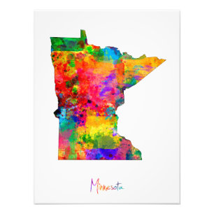 Minnesota Karte Fotodruck